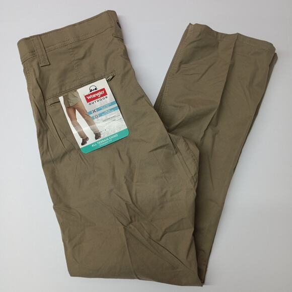 Wrangler All Terrain Chino Pants Men's 30x30 Brindle Stretch - Picture 1 of 8